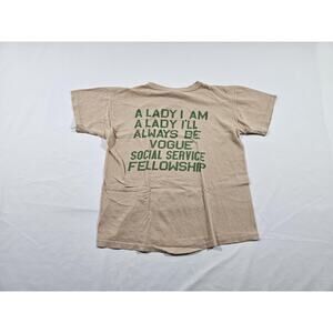 60s/70s Vogue Social Service Fellowship A Lady I am A Lady I'll Be T-shirt Sz M